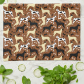 Great Dane Harlequin Fawn Black Danes Kitchen Towe Theedoek (Gevouwen)