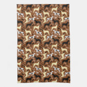Great Dane Harlequin Fawn Black Danes Kitchen Towe Theedoek (Verticaal)
