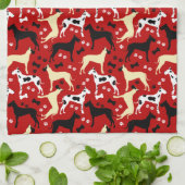 Great Dane Harlequin Fawn Black Danes Theedoek (Gevouwen)