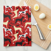 Great Dane Harlequin Fawn Black Danes Theedoek (Quarter Fold)