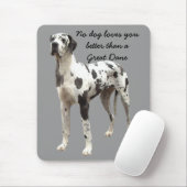 Great Dane Harlequin Mousepad Muismat (Met muis)