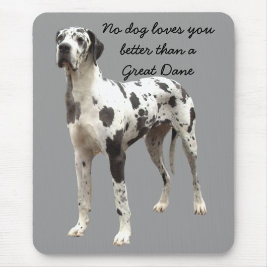 Great Dane Harlequin Mousepad Muismat (Voorkant)