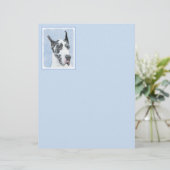 Great Dane (Harlequin) schilderen - Oorspronkelijk (Staand voorkant)