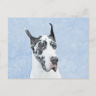 Great Dane (Harlequin) schilderen - Oorspronkelijk Briefkaart