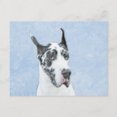 Great Dane (Harlequin) schilderen - Oorspronkelijk Briefkaart (Voorkant)