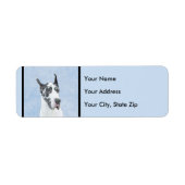 Great Dane (Harlequin) schilderen - Oorspronkelijk Etiket (Voorkant)