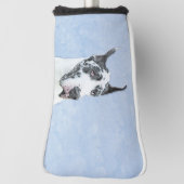 Great Dane (Harlequin) schilderen - Oorspronkelijk Golfheadcover (Draai 90)