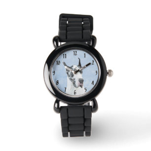Great Dane (Harlequin) schilderen - Oorspronkelijk Horloge