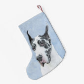 Great Dane (Harlequin) schilderen - Oorspronkelijk Kleine Kerstsok (Achterkant (Hangend))