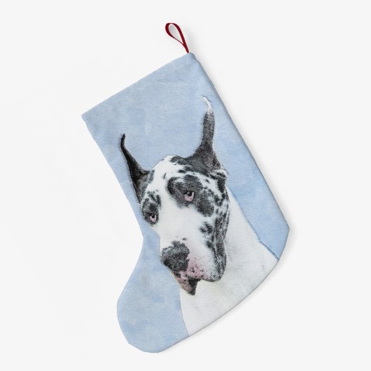 Great Dane (Harlequin) schilderen - Oorspronkelijk Kleine Kerstsok (Achterkant (Hangend))
