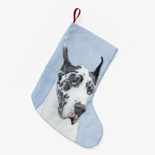 Great Dane (Harlequin) schilderen - Oorspronkelijk Kleine Kerstsok (Voorkant (Hangend))