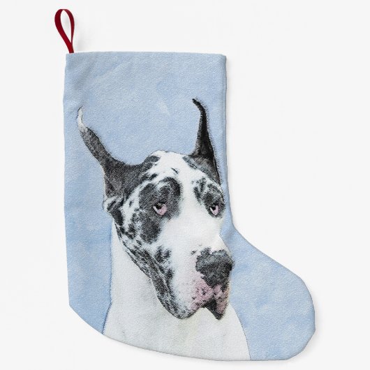 Great Dane (Harlequin) schilderen - Oorspronkelijk Kleine Kerstsok (Voorkant)