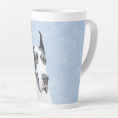 Great Dane (Harlequin) Schilderen - Oorspronkelijk Latte Mok (Rechterhoek)