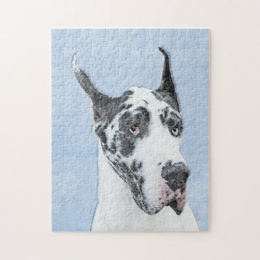 Great Dane (Harlequin) schilderen - Oorspronkelijk Legpuzzel (Verticaal)