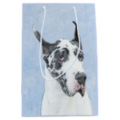 Great Dane (Harlequin) schilderen - Oorspronkelijk Medium Cadeauzakje (Voorkant)