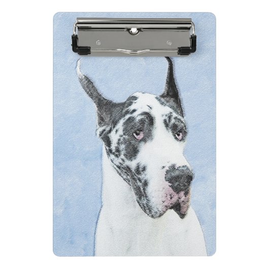 Great Dane (Harlequin) schilderen - Oorspronkelijk Mini Klembord (Voorkant)