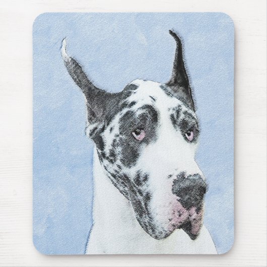 Great Dane (Harlequin) schilderen - Oorspronkelijk Muismat (Voorkant)