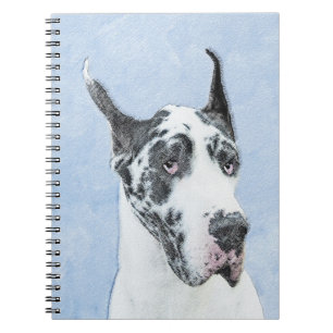 Great Dane (Harlequin) schilderen - Oorspronkelijk Notitieboek