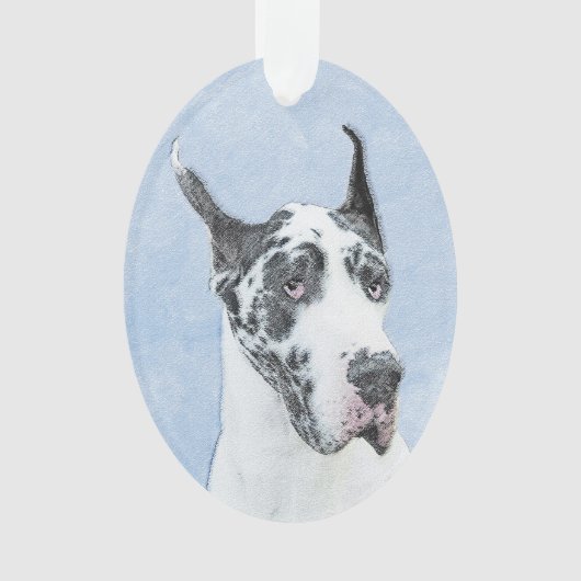 Great Dane (Harlequin) schilderen - Oorspronkelijk Ornament (voorkant)