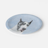 Great Dane (Harlequin) schilderen - Oorspronkelijk Papieren Bordje (Gekanteld)