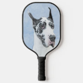 Great Dane (Harlequin) schilderen - Oorspronkelijk Pickleball Paddle (Voorkant)