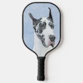 Great Dane (Harlequin) schilderen - Oorspronkelijk Pickleball Paddle (Achterkant)