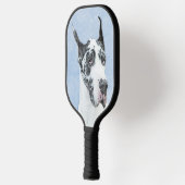 Great Dane (Harlequin) schilderen - Oorspronkelijk Pickleball Paddle (Links)