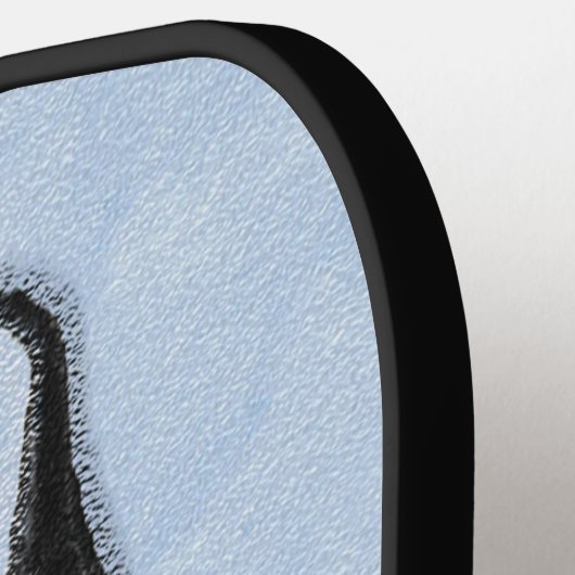 Great Dane (Harlequin) schilderen - Oorspronkelijk Pickleball Paddle (Links Detail)