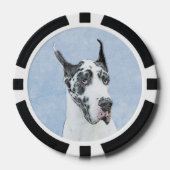 Great Dane (Harlequin) schilderen - Oorspronkelijk Poker Chips (Voorkant)