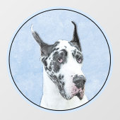 Great Dane (Harlequin) schilderen - Oorspronkelijk Raamsticker (Vel)