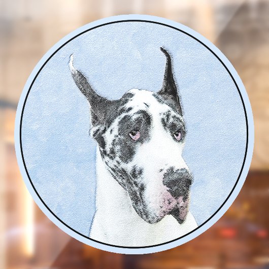 Great Dane (Harlequin) schilderen - Oorspronkelijk Raamsticker (Vel 2)