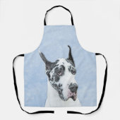 Great Dane (Harlequin) schilderen - Oorspronkelijk Schort (Voorkant)