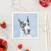 Great Dane (Harlequin) schilderen - Oorspronkelijk Servet (Insitu)