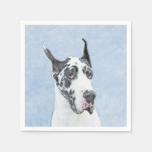 Great Dane (Harlequin) schilderen - Oorspronkelijk Servet