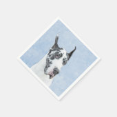Great Dane (Harlequin) schilderen - Oorspronkelijk Servet (Hoek)