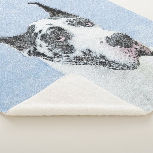 Great Dane (Harlequin) schilderen - Oorspronkelijk Sherpa Deken (3/4)