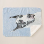 Great Dane (Harlequin) schilderen - Oorspronkelijk Sherpa Deken (Voorkant (horizontaal))