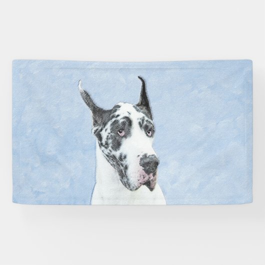 Great Dane (Harlequin) schilderen - Oorspronkelijk Spandoek (Horizontaal)