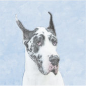 Great Dane (Harlequin) schilderen - Oorspronkelijk Sticker (Voorkant)
