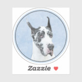Great Dane (Harlequin) schilderen - Oorspronkelijk Sticker (Vel)