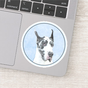 Great Dane (Harlequin) schilderen - Oorspronkelijk Sticker