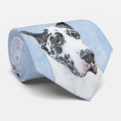 Great Dane (Harlequin) schilderen - Oorspronkelijk Stropdas (Opgerold)