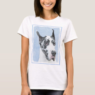 Great Dane (Harlequin) Schilderen - Oorspronkelijk T-shirt