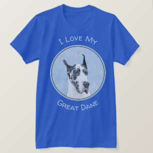 Great Dane (Harlequin) schilderen - Oorspronkelijk T-shirt