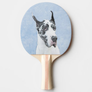 Great Dane (Harlequin) schilderen - Oorspronkelijk Tafeltennisbatje