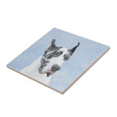 Great Dane (Harlequin) schilderen - Oorspronkelijk Tegeltje (Zijkant)