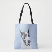 Great Dane (Harlequin) schilderen - Oorspronkelijk Tote Bag (Voorkant)