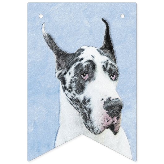 Great Dane (Harlequin) schilderen - Oorspronkelijk Vlaggetjes (Tweede vlag)