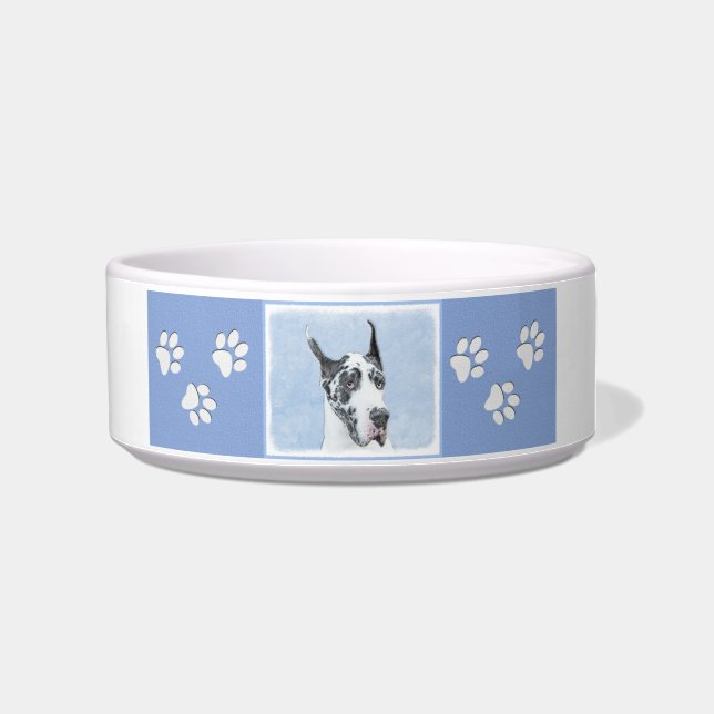 Great Dane (Harlequin) schilderen - Oorspronkelijk Voerbakje (Rechts)