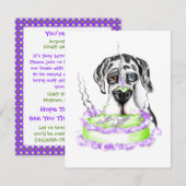 Great Dane Harlequin UC Birthday Cake Kaart (Voorkant / Achterkant)